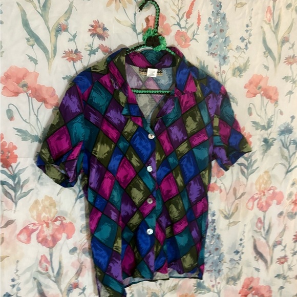 Vintage Notations Argyle Pattern Shirt - Picture 2 of 9
